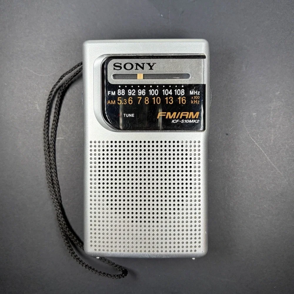 Vintage Sony FM/AM 2 Band Pocket Radio ICF-S10MK2 Tested Working